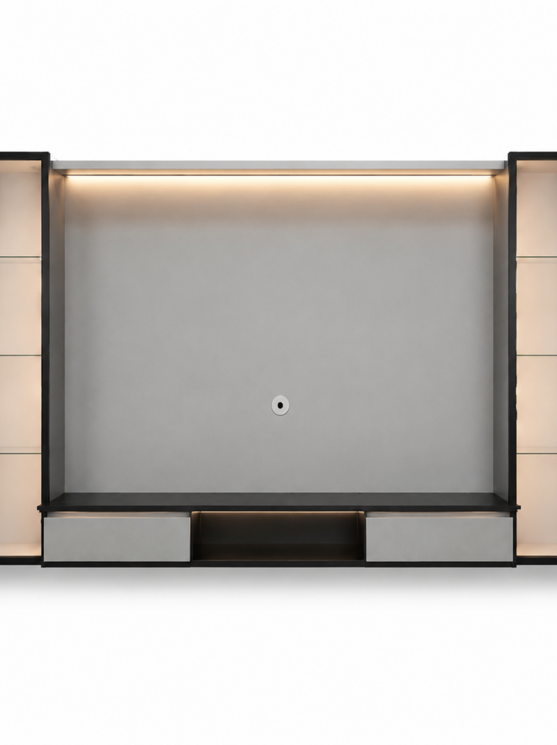 EE LIFE DESIGN  8FT FLOATING TV WALL CABINET / 8FT  WALL KABINET|FREE INSTALLATION