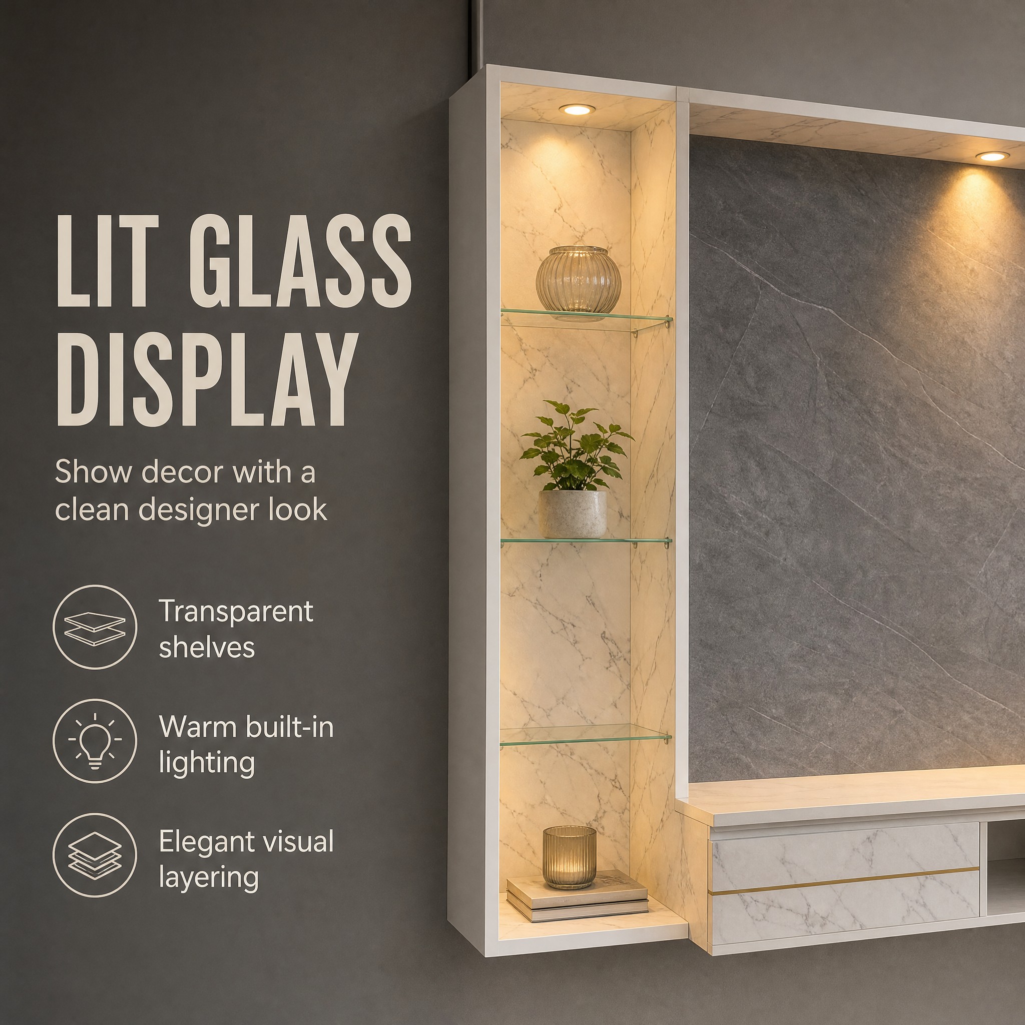 EE LIFE DESIGN 8FT FLOATING TV WALL CABINET / 8FT WALL KABINET|FREE INSTALLATION - Image 4